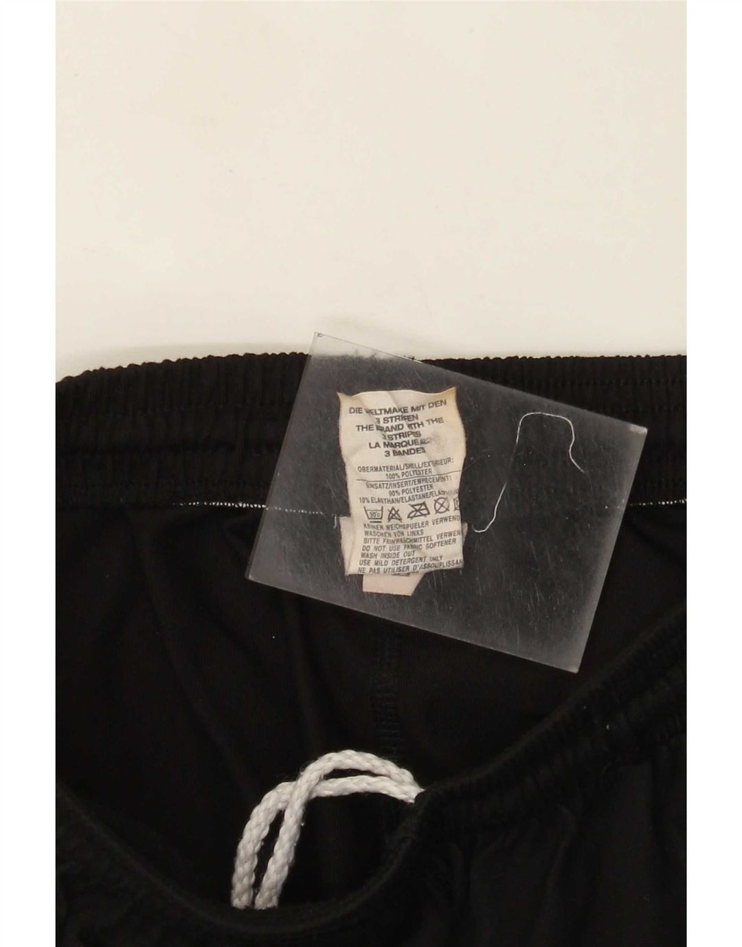 Calça de treino masculina Adidas grande poliéster preto