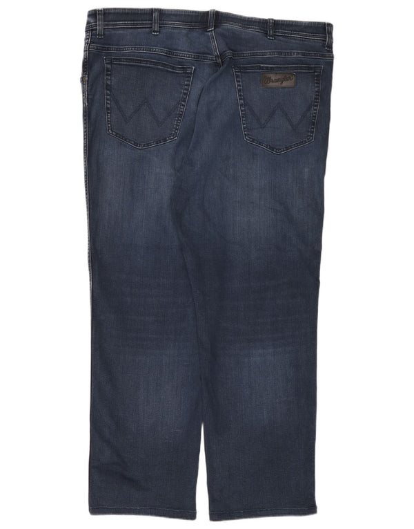 Wrangler Masculino Texas Straight Jeans W44 L32 Azul Algodão