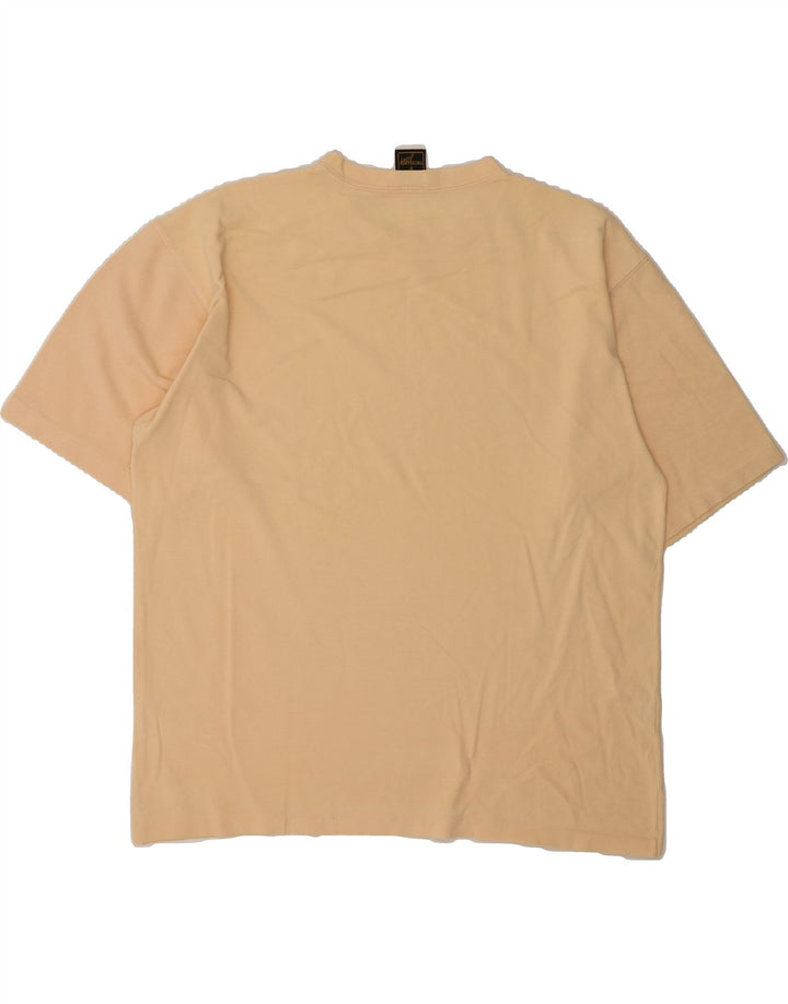 TRUSSARDI JEANS Mens T-Shirt Top Medium Yellow Cotton Vintage Trussardi Jeans and Second-Hand Trussardi Jeans from Messina Hembry 