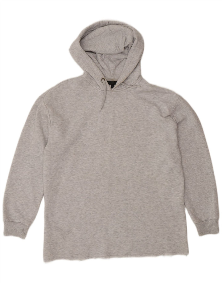 Jumper feminino alto com capuz e tamanho grande da Topshop Reino Unido 10 poliéster cinza pequeno
