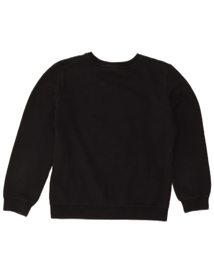 Puma Boys Graphic Sweatshirt Jumper 13-14 Anos Preto Algodão