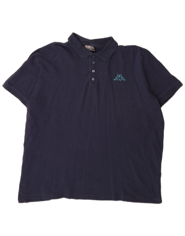 Camisa polo masculina Kappa 3XL algodão azul marinho