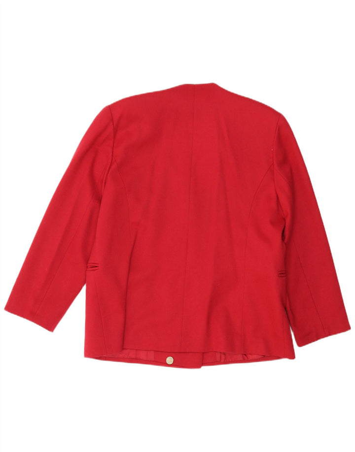 Jaqueta blazer feminina JIMMY HOURIHAN com peito duplo Reino Unido 16 grande Borgonha