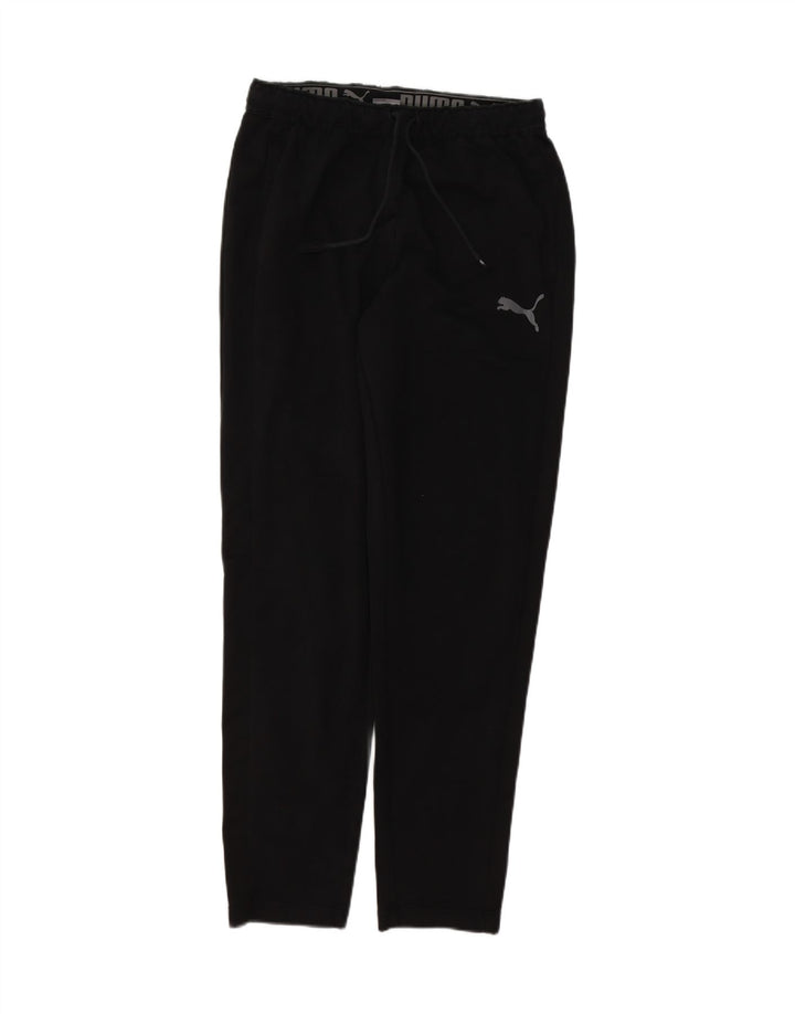 Calça de treino masculina PUMA de algodão preto médio