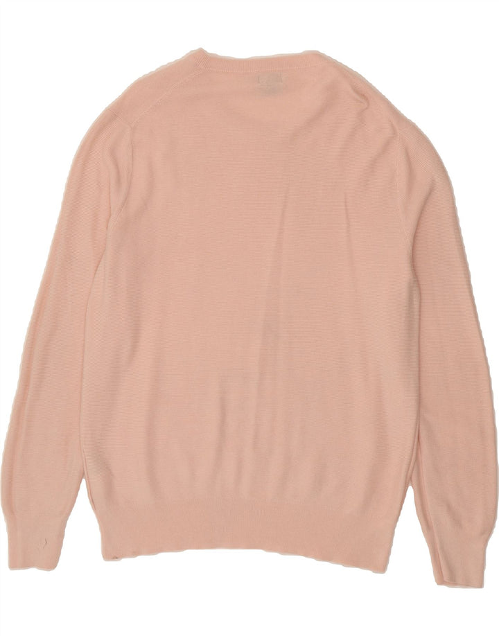 J. CREW Mens Crew Neck Jumper Sweater Large Pink Cotton Vintage J. Crew and Second-Hand J. Crew from Messina Hembry 