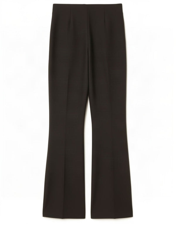Calça feminina Zara Flare de couro sintético 13-14 anos W24 L24 preta