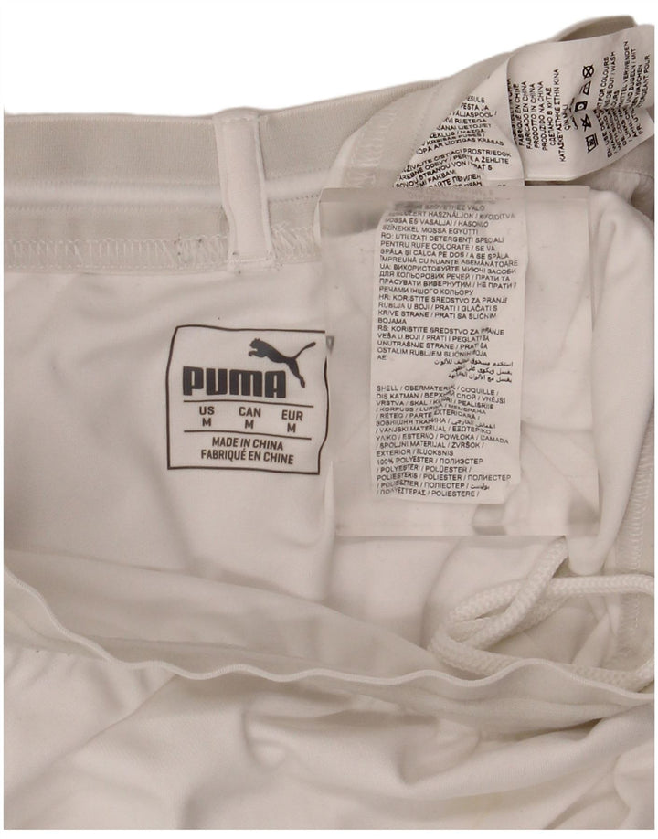 Shorts esportivos masculinos PUMA poliéster branco médio
