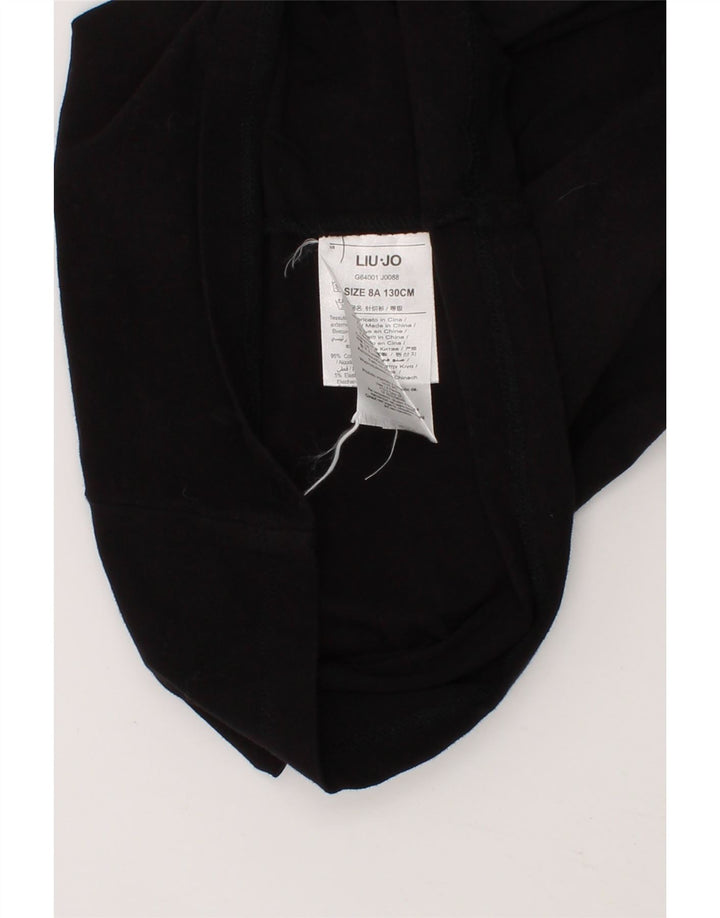 LIU JO JUNIOR Girls Top Long Sleeve 7-8 Years Black Cotton Vintage Liu Jo junior and Second-Hand Liu Jo junior from Messina Hembry 