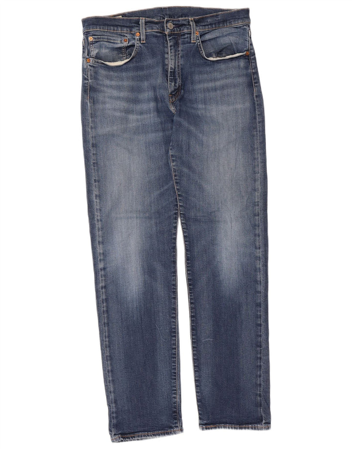 Levi's Masculino 502 Tapered Jeans W34 L34 Azul Algodão