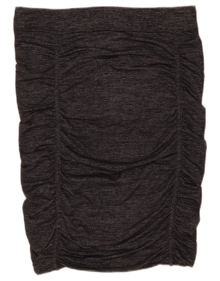 Saia feminina Athleta pequena W28 nylon manchado cinza