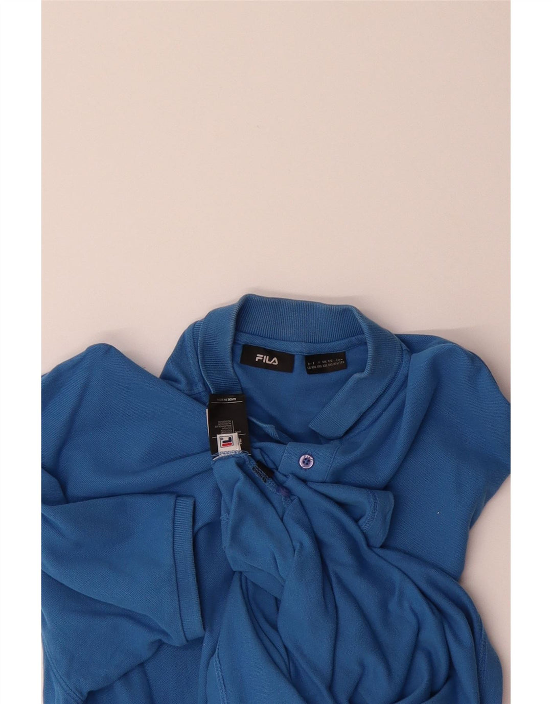 FILA Mens Polo Shirt 2XL Blue Cotton Vintage Fila and Second-Hand Fila from Messina Hembry 