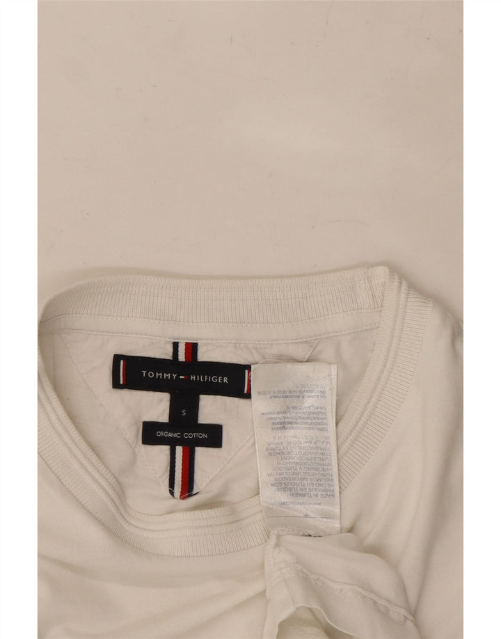Camiseta feminina TOMMY HILFIGER Reino Unido 10 pequeno algodão branco