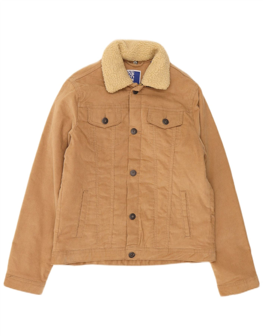 Jaqueta de veludo Jack & Jones Boys 13-14 anos algodão bege