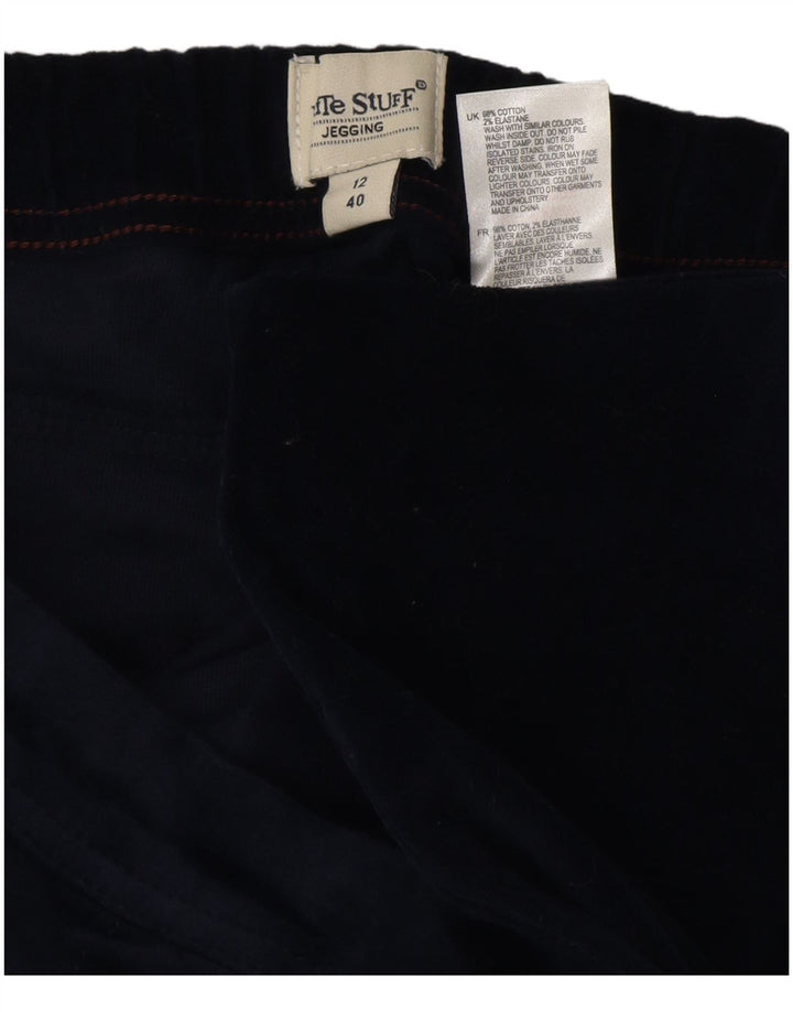 WHITE STUFF Calça feminina casual de veludo Reino Unido 12 Médio W30 L28 Azul marinho