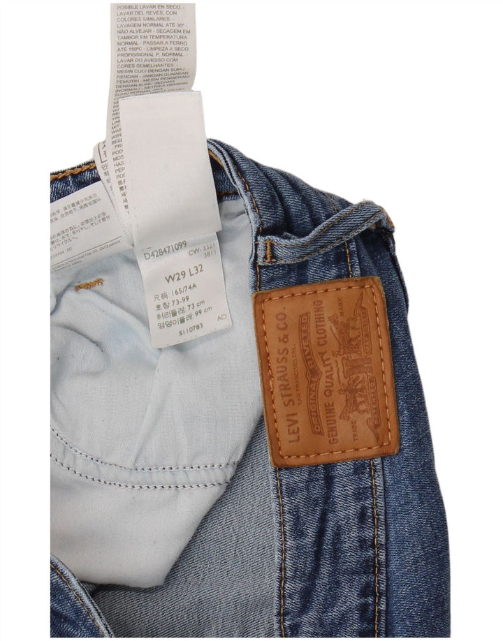 Calça jeans feminina LEVI'S 721 cintura alta skinny W29 L32 azul Lyocell