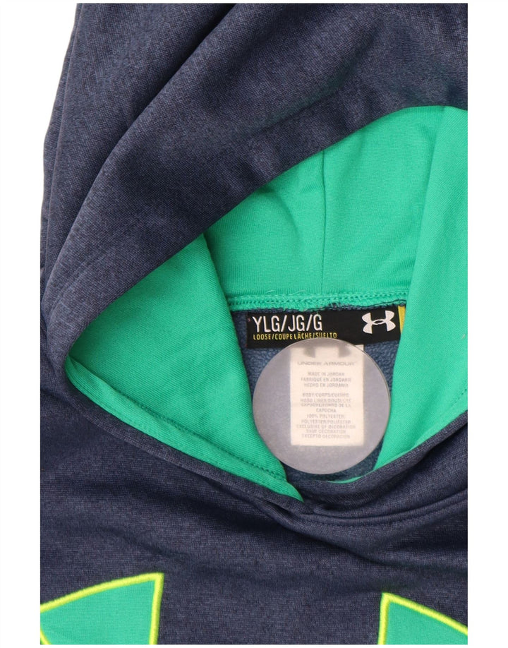 UNDER ARMOUR Meninas moletom com capuz solto 11-12 anos grande azul marinho