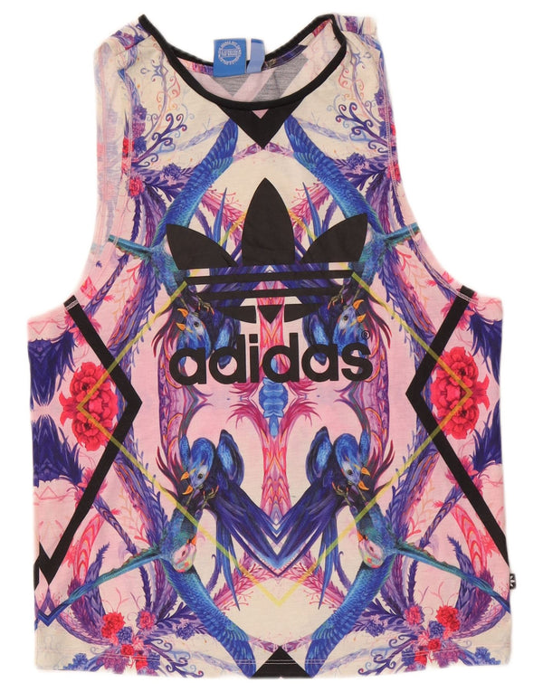 Adidas Womens Passaredo Graphic Vest Top UK 8 Pequeno Multicolorido Tropical