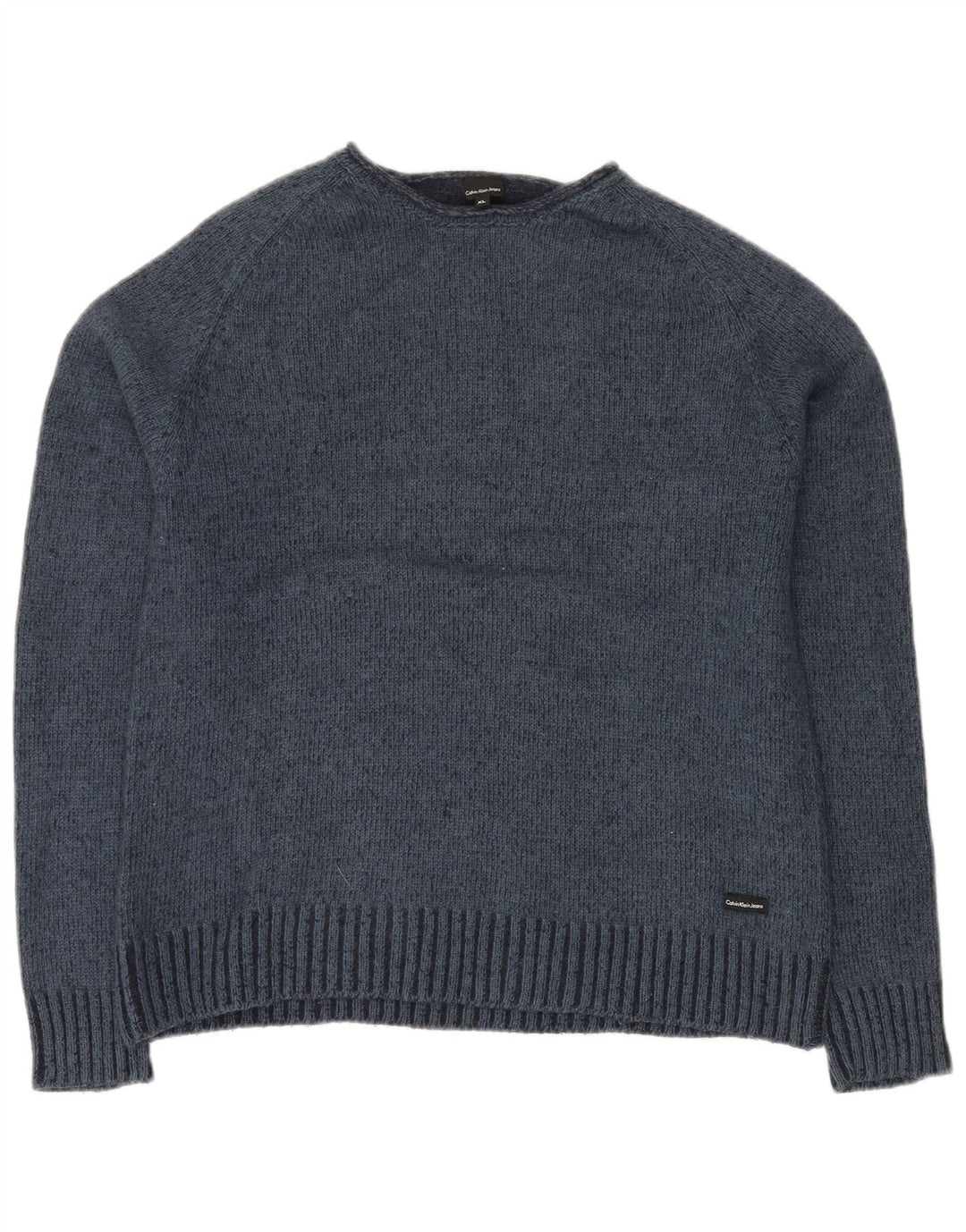 Suéter masculino Calvin Klein Jeans com gola redonda XL azul marinho de lã