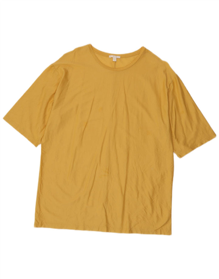 Cos Camiseta Masculina Top Grande Algodão Amarelo