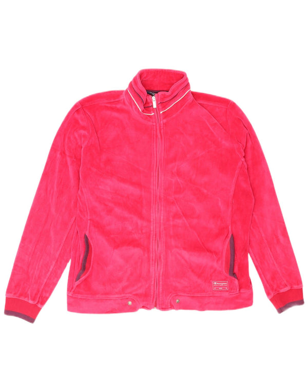 Jaqueta feminina de veludo Champion UK 14 grande rosa esportiva