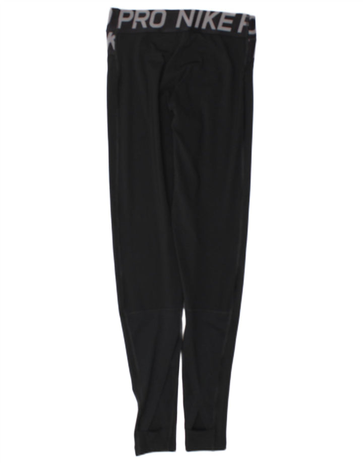 Leggings Nike Womens Dri Fit Graphic UK 8 Pequeno Poliéster Preto