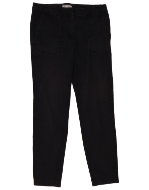 Calça feminina casual Marks & Spencer Per Una Slim W32 L27 algodão preto