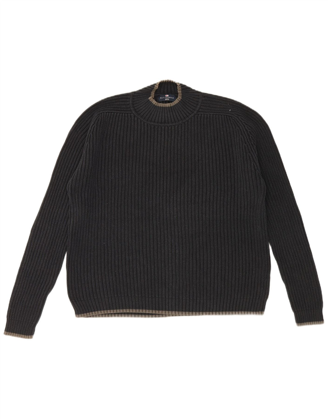 Suéter masculino Marks & Spencer Blue Harbor com gola redonda, grande azul marinho