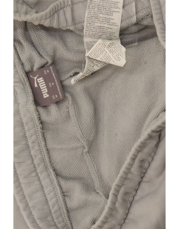 Calça esportiva masculina PUMA Graphic Joggers cinza médio bloco colorido