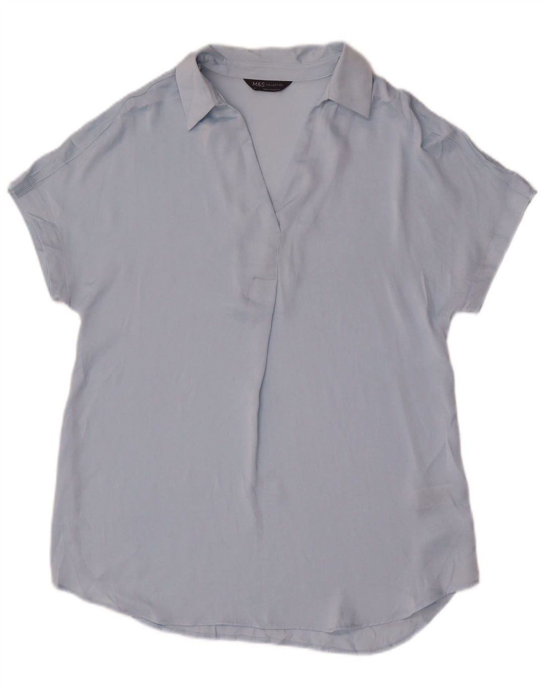 Túnica feminina Marks & Spencer UK 8 poliéster azul pequeno