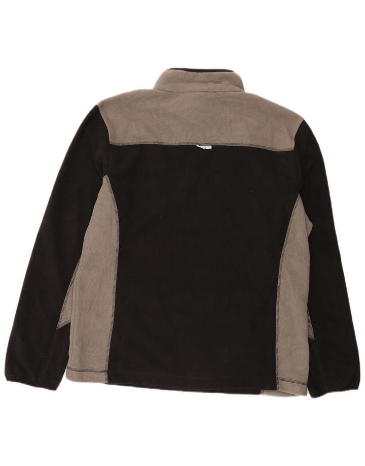 Suéter de lã masculino Dickies com zíper e gola XL preto colorblock poliéster