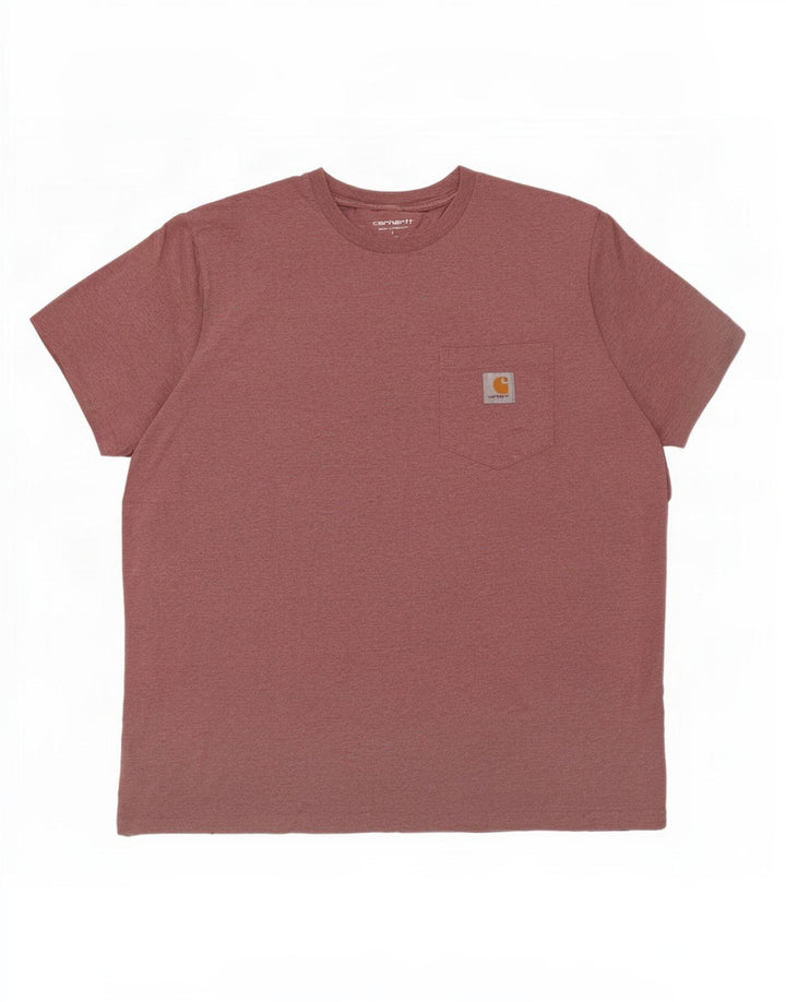 Camiseta masculina Carhartt grande algodão marrom