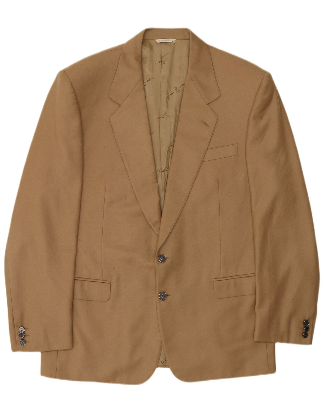 Jaqueta blazer masculina PIERRE CARDIN com 2 botões Reino Unido 40 grande bege