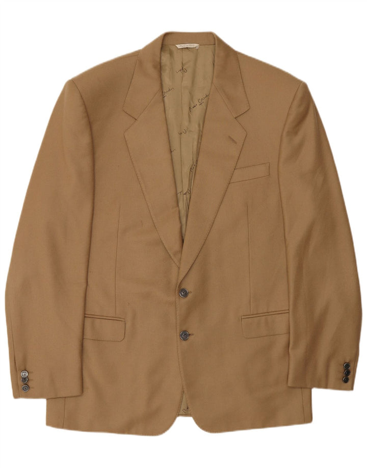 Jaqueta blazer masculina PIERRE CARDIN com 2 botões Reino Unido 40 grande bege
