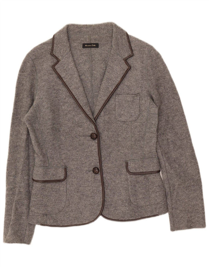 Jaqueta blazer feminina Massimo Dutti com 2 botões UE 42 grande lã cinza