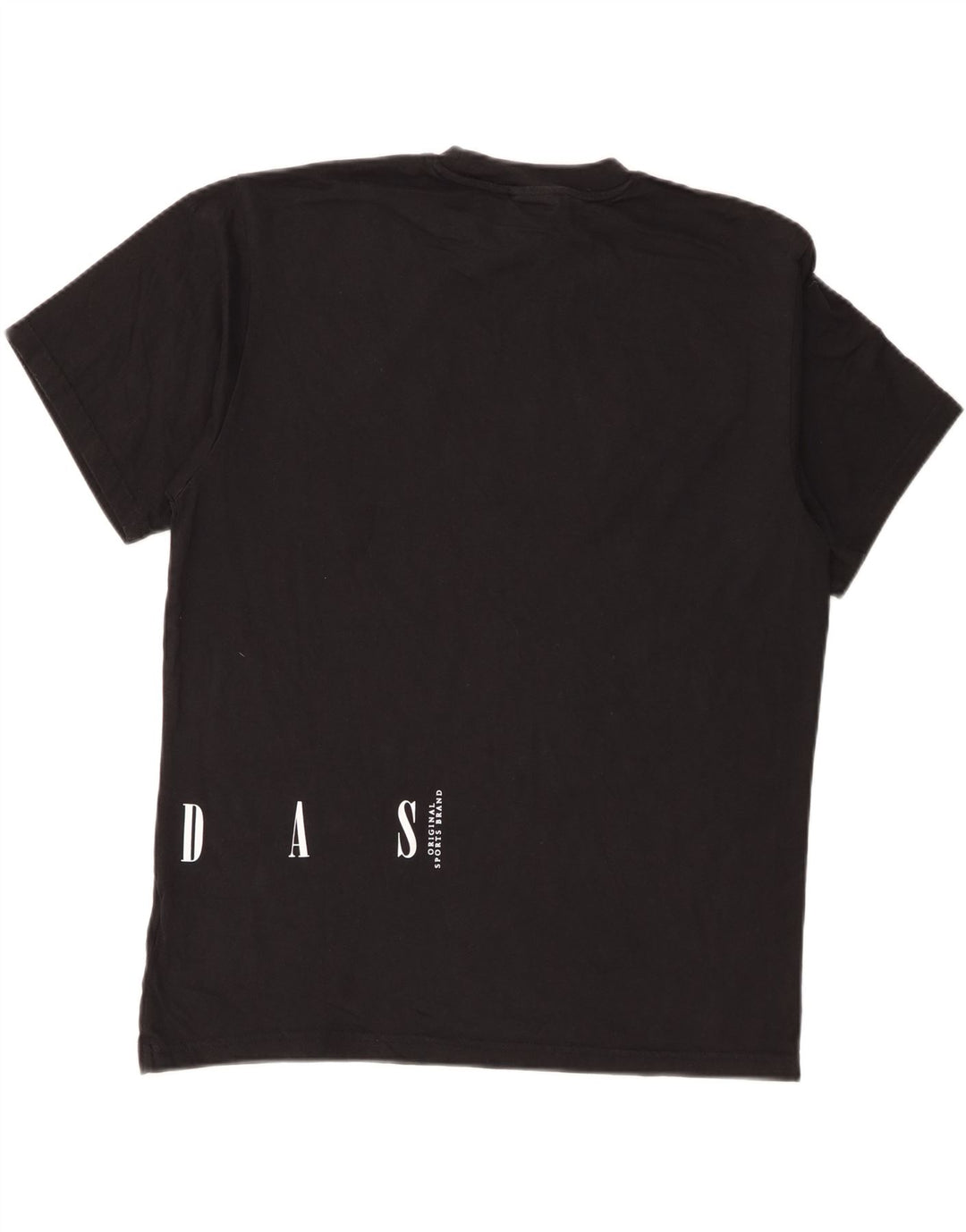 Adidas Mens Graphic T-Shirt Top Grande Algodão Preto