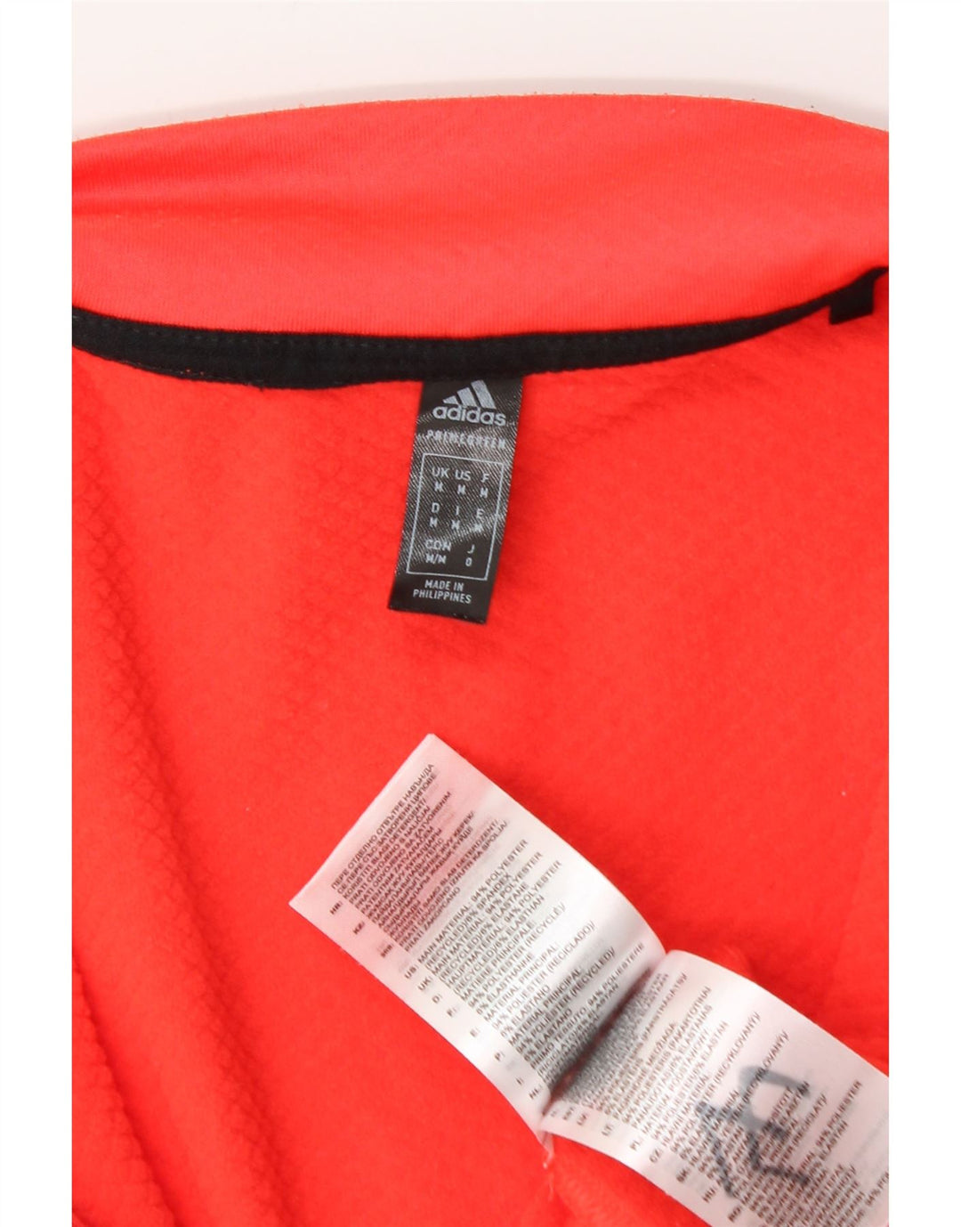 Adidas Mens Graphic Zip Neck Pullover Treino Top Médio Poliéster Vermelho