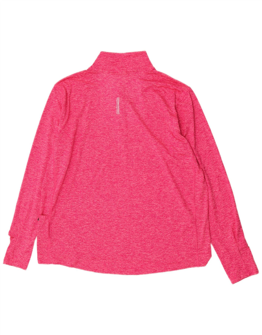 Nike Mens Dri Fit Running Zip Neck Pullover Treino Top XL Rosa Flecked