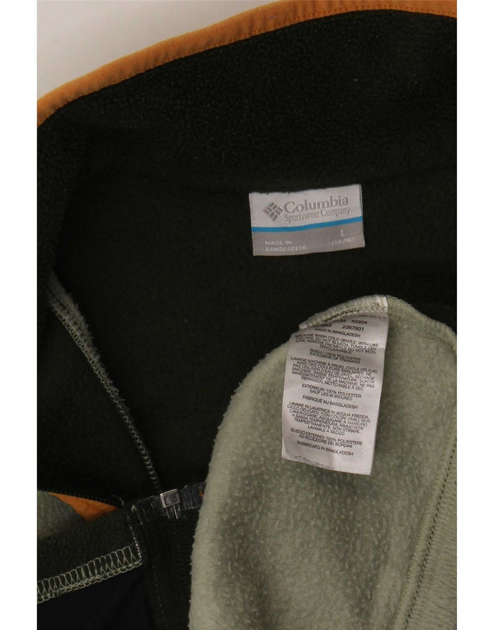 Jaqueta Columbia Boys Fleece 14-15 Anos Grande Poliéster Colorblock Verde