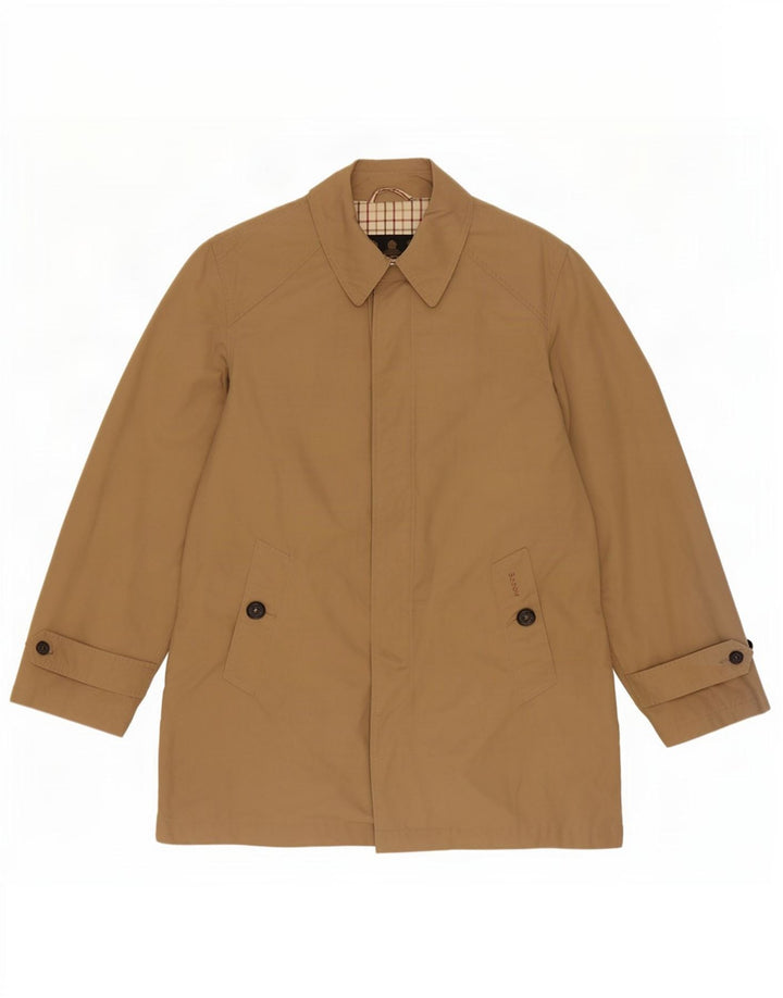 Casaco impermeável masculino Barbour UK 40 grande algodão bege