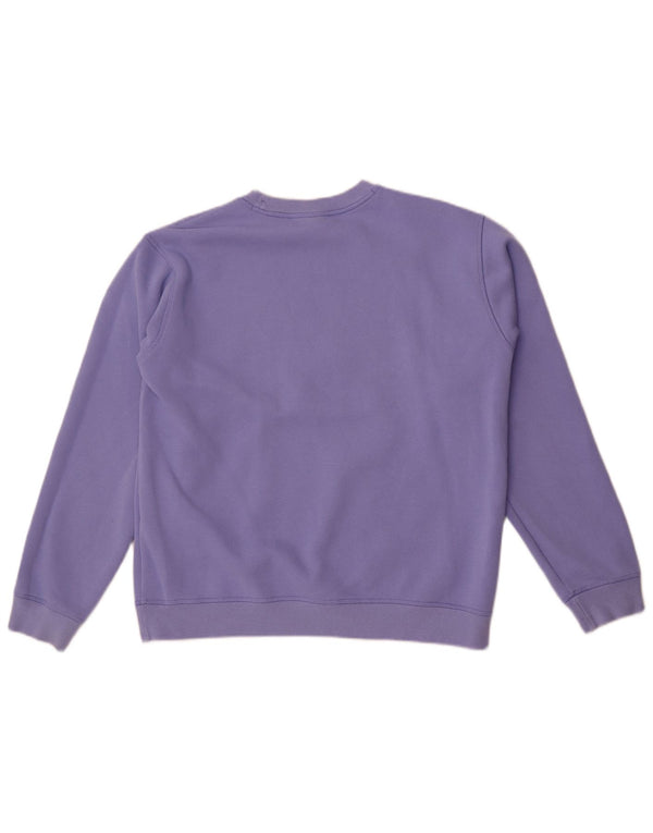 Jumper de moletom gráfico feminino Champion UK 14 algodão roxo médio
