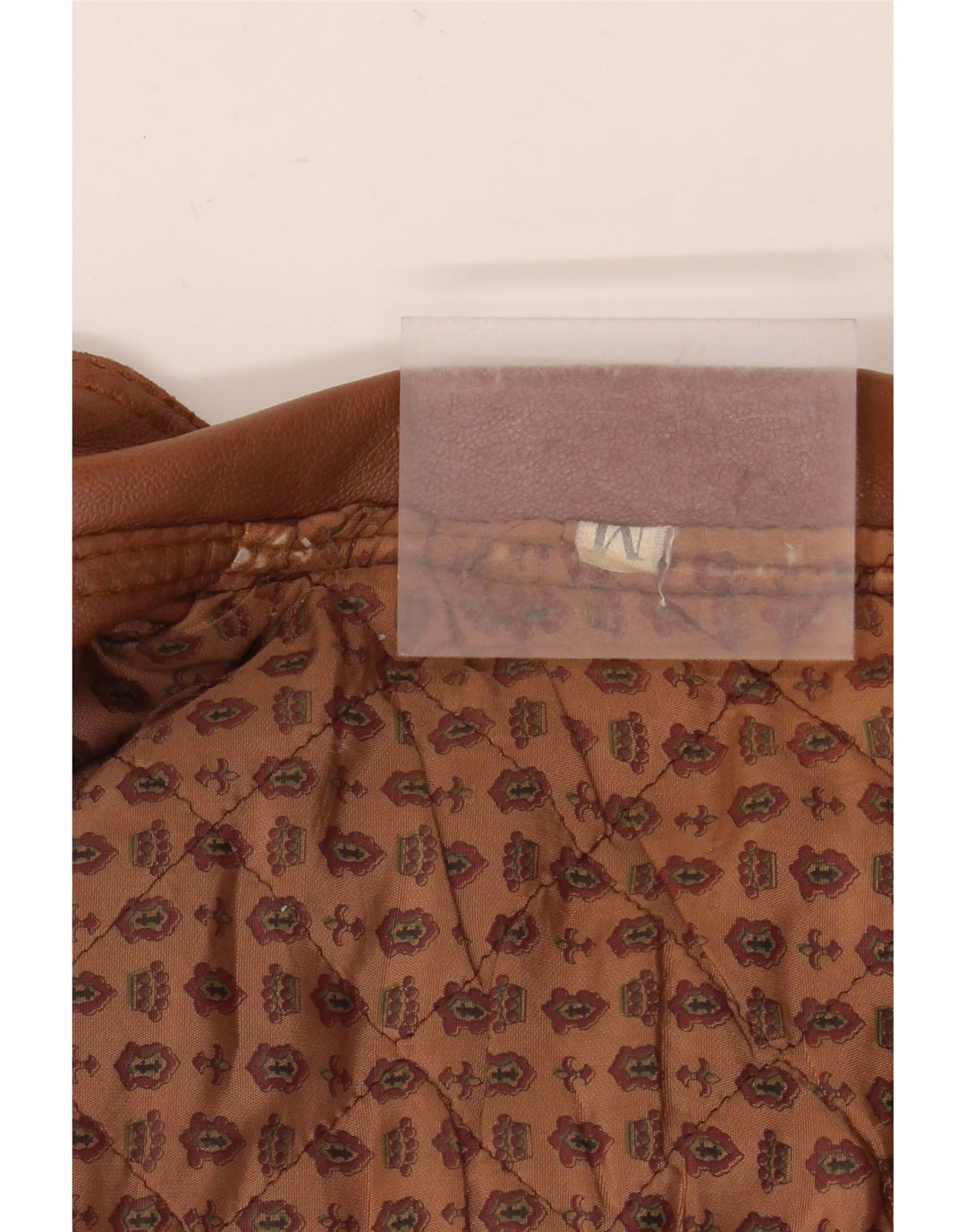 Jaqueta de couro masculina vintage UK 38 marrom médio