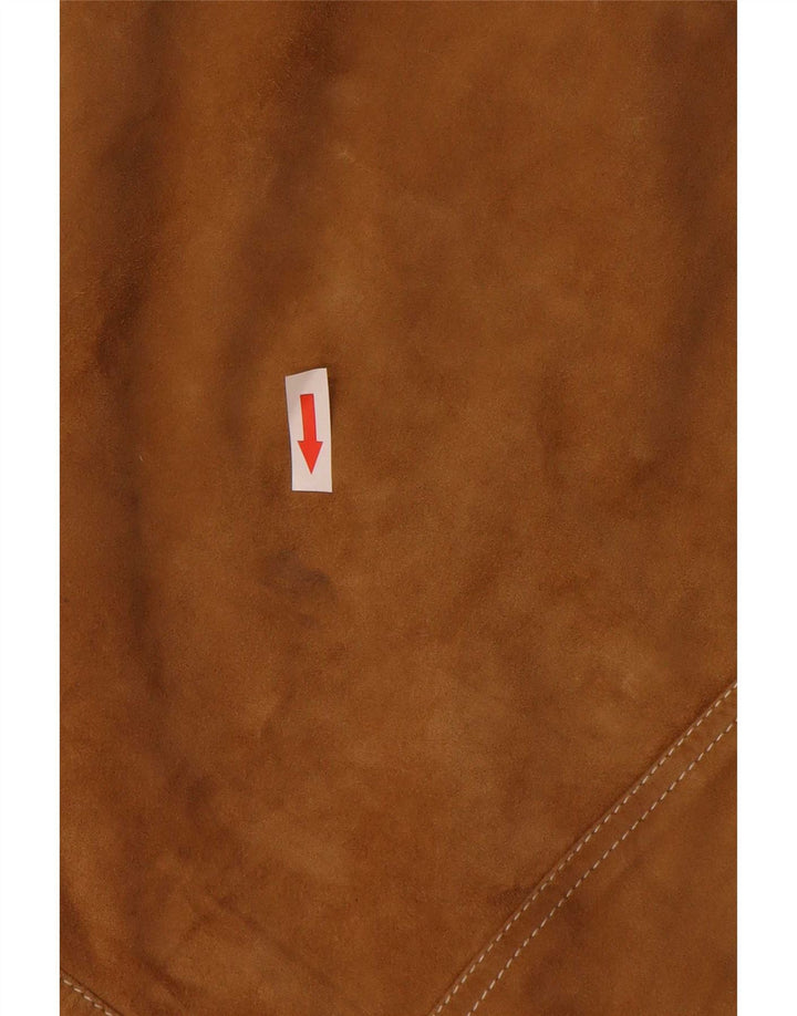 Jaqueta masculina vintage de camurça IT 52 XL couro bege