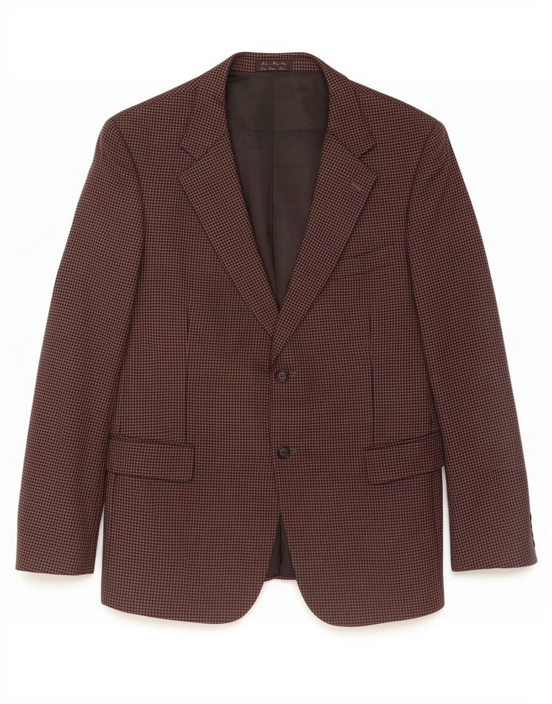 Jaqueta blazer masculina Durban com 2 botões Reino Unido 38 cinza médio houndstooth nova lã