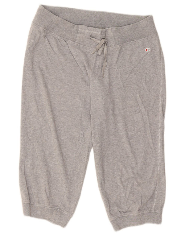 Shorts esportivos femininos Champion Heritage Classics UK 10 pequenos cinza manchados