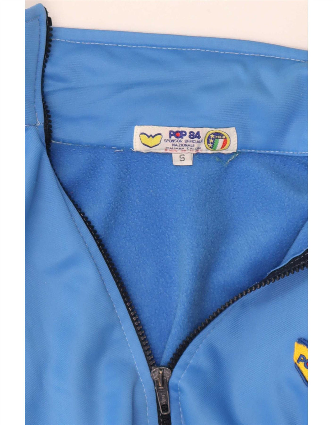 POP 84 Jaqueta masculina de agasalho pequeno azul Colourblock