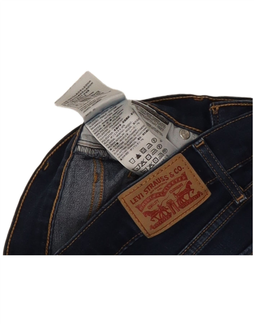 Calça jeans feminina Levi's 715 Bootcut W26 L27 azul marinho algodão