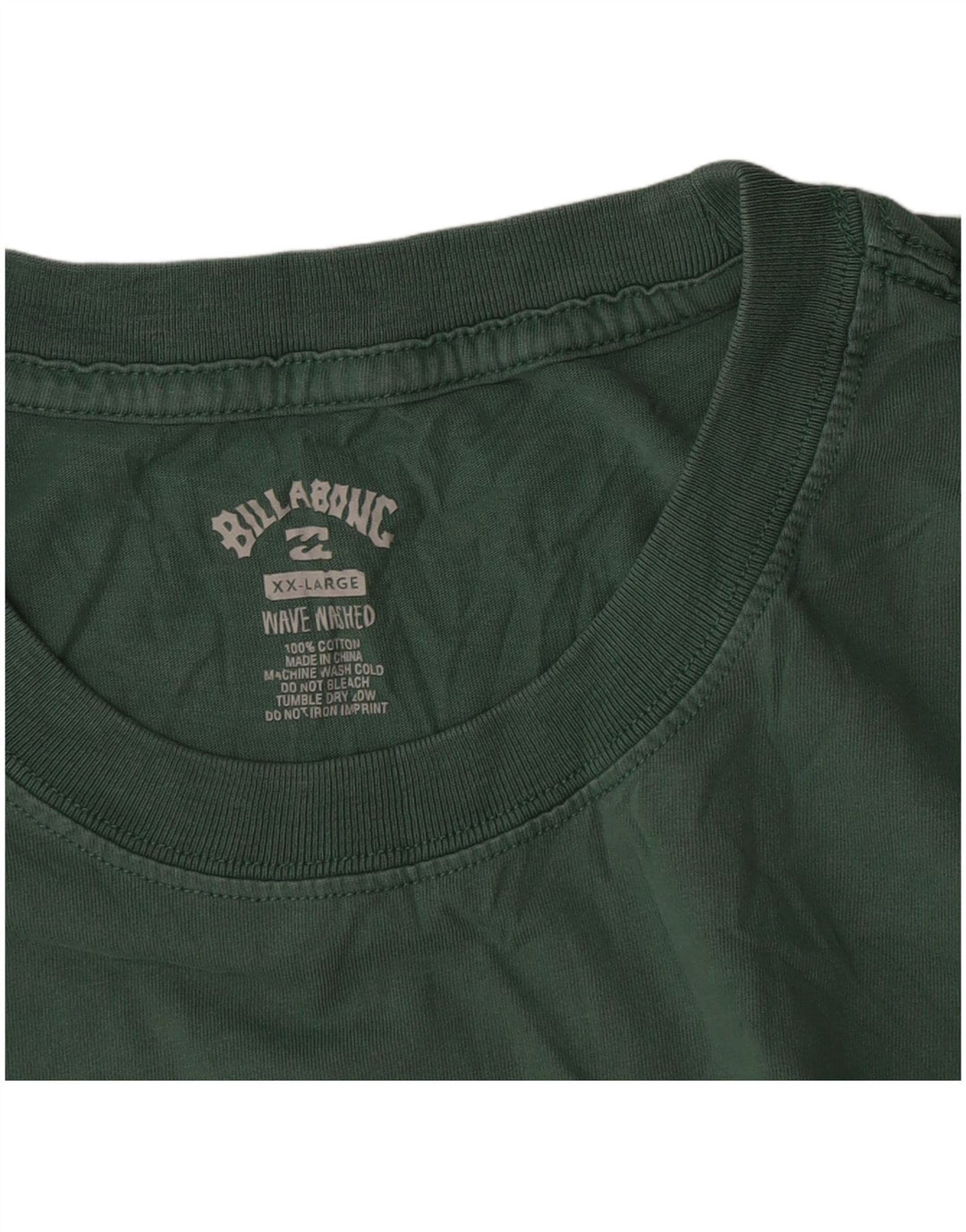 Camiseta masculina Billabong Top 2XL algodão verde