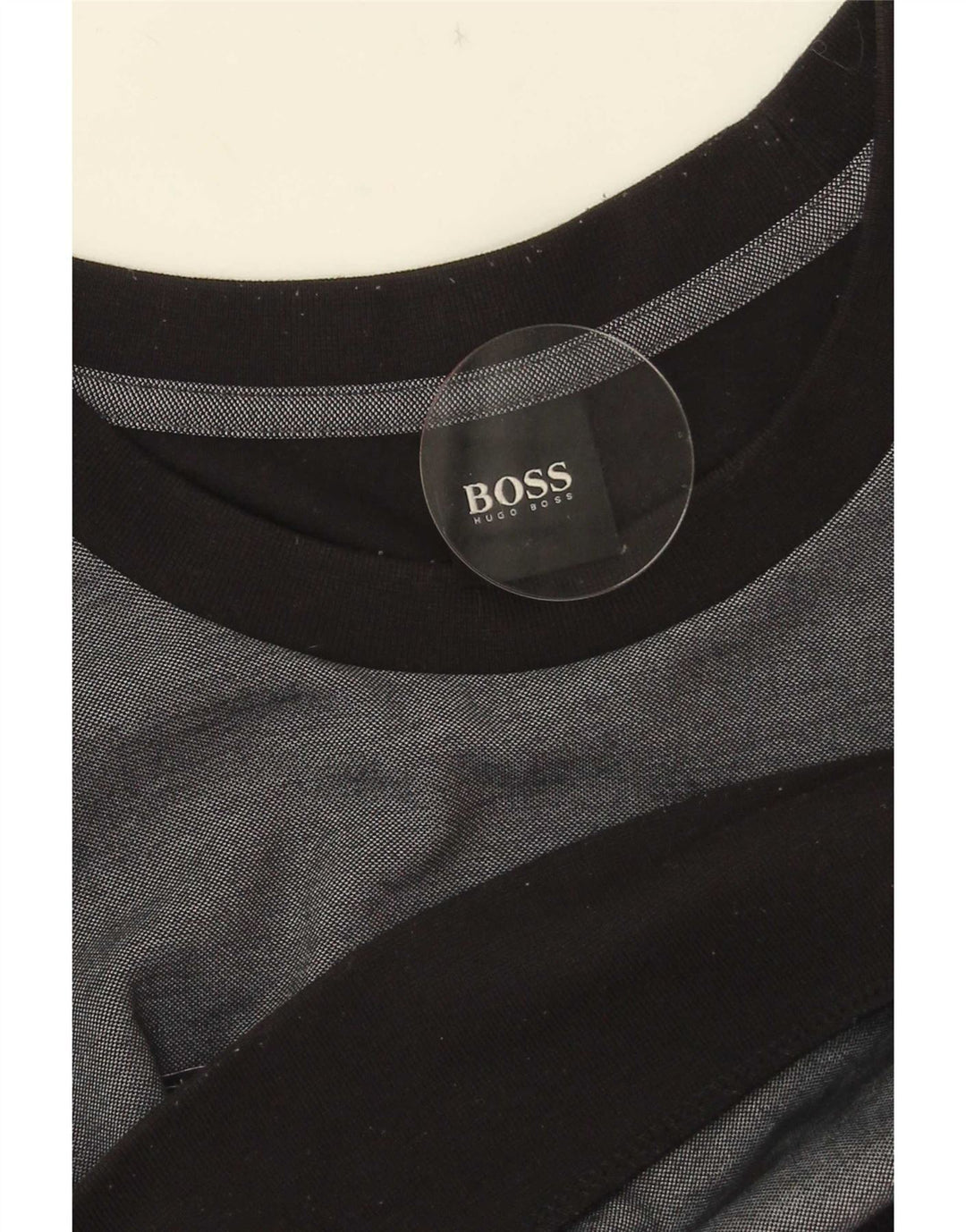 Hugo Boss moletom gráfico masculino jumper médio cinza colorblock algodão