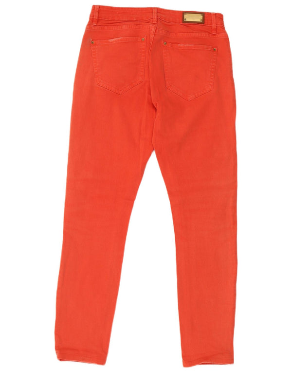 Zara Jeans Skinny Feminino UE 38 Pequeno W28 L26 Algodão Laranja