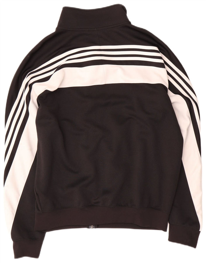 Adidas Mens Treino Top Jaqueta Grande Poliéster Colorblock Preto
